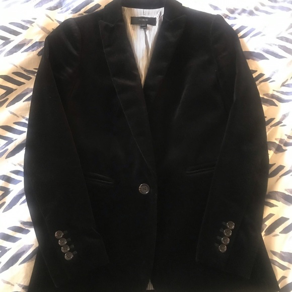 J.Crew black velvet blazer size 000